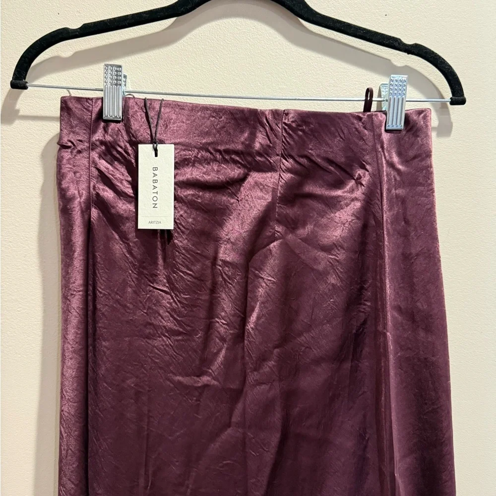 Babaton Satin Maxi Skirt in Cardamon Size 8 - Picture 2 of 7